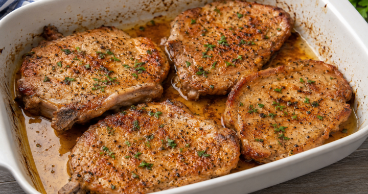 Thin Pork Chops in Oven